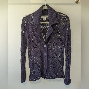 Newport News Lace Cardigan Women's M